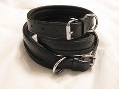 Delfina vegan cactus leather empty channel dog collar with plastic channel backing