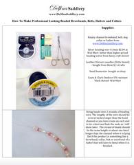 Digital Download: How To Make Professional Looking Beaded Items