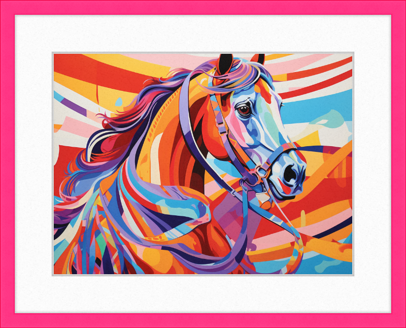 Neon Fantasy II - Professionally Framed & Matted