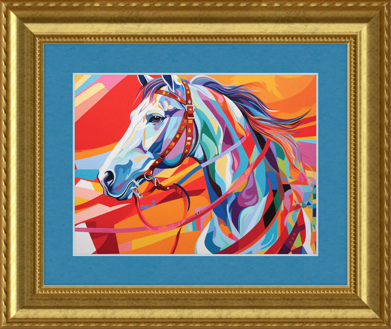 Neon Fantasy I - Professionally Framed and Matted Print