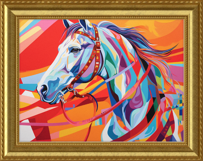 Neon Fantasy I - Professionally Framed and Matted Print