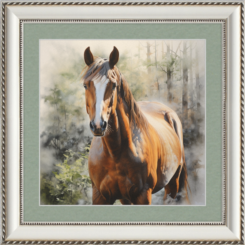 Chestnut Mare - Professionally Framed & Matted
