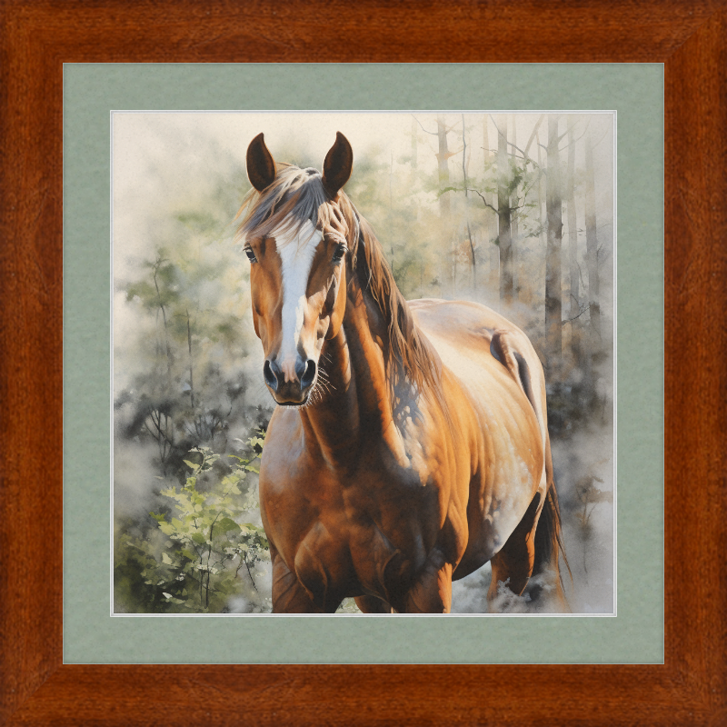 Chestnut Mare - Professionally Framed & Matted