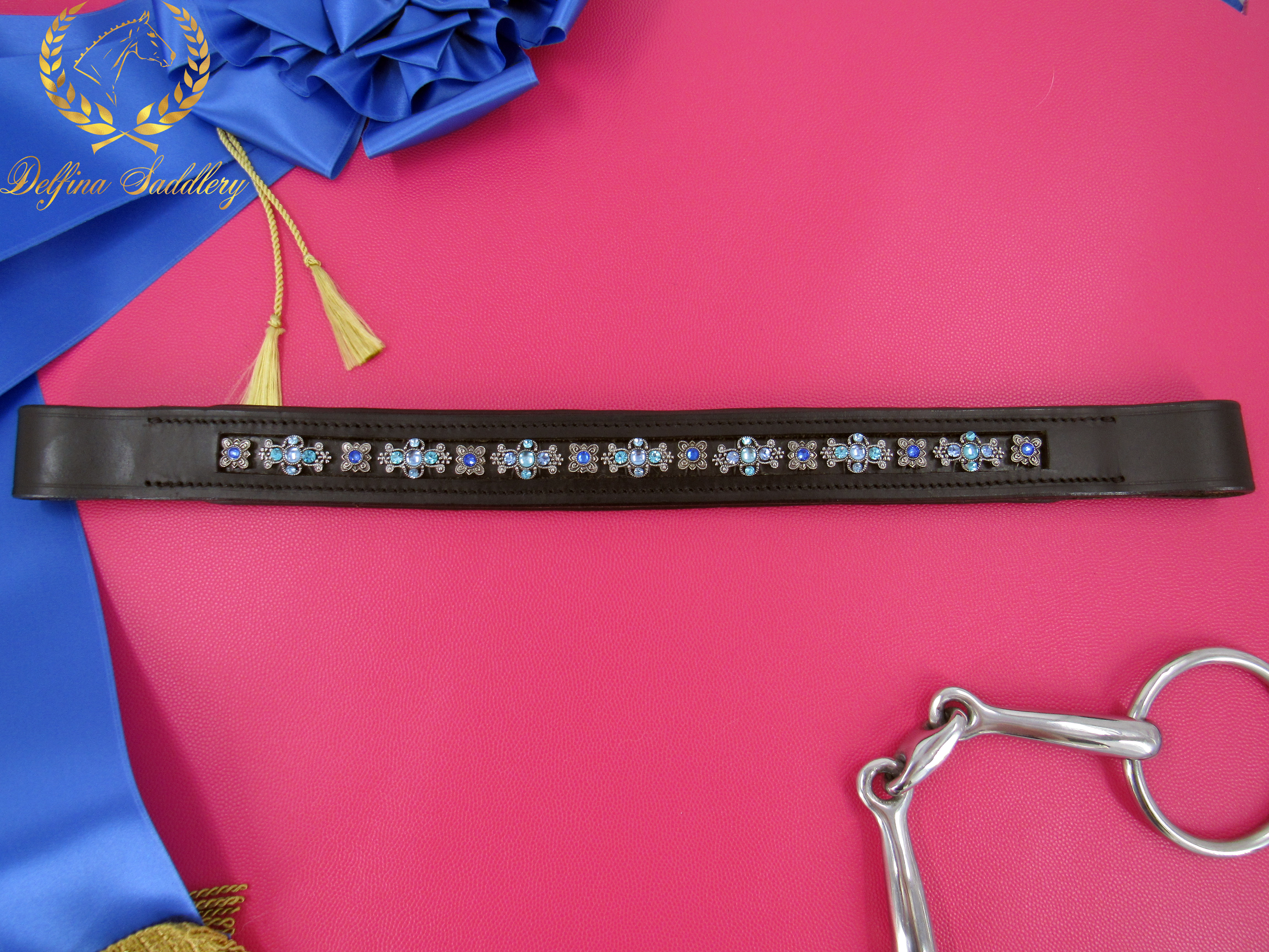 Custom Browband : Crystal Crown - 16"