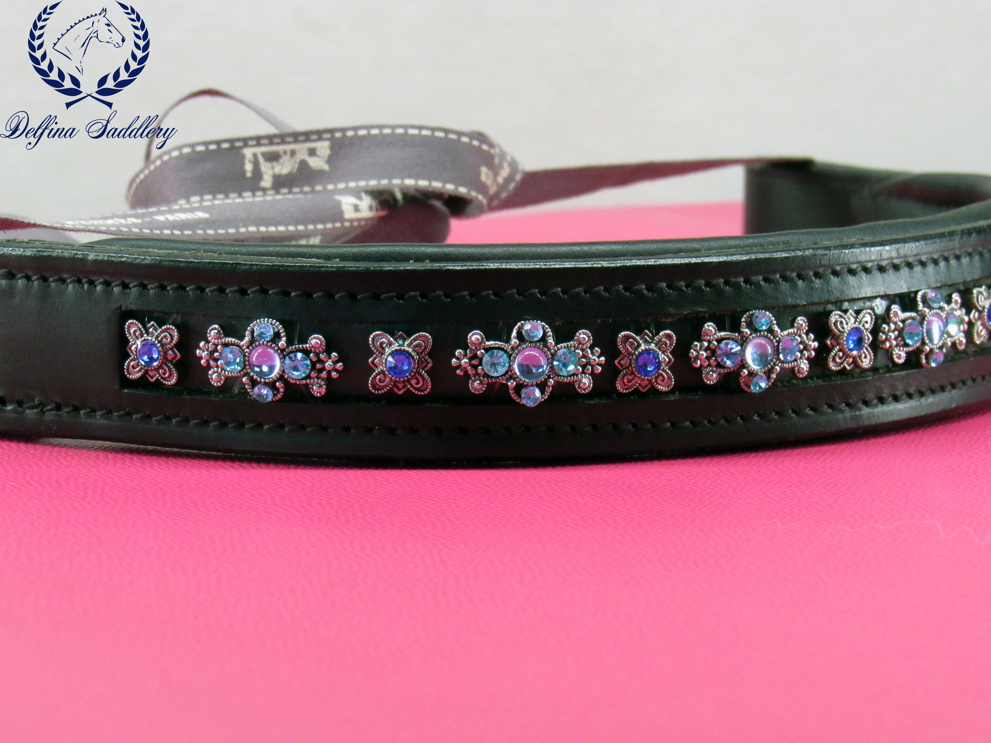 Custom Browband : Crystal Crown - 16"