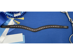 Custom Browband : Purple & Crystal Stones