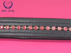 Pink swarovski custom browband for horses dressage hunter/jumper english