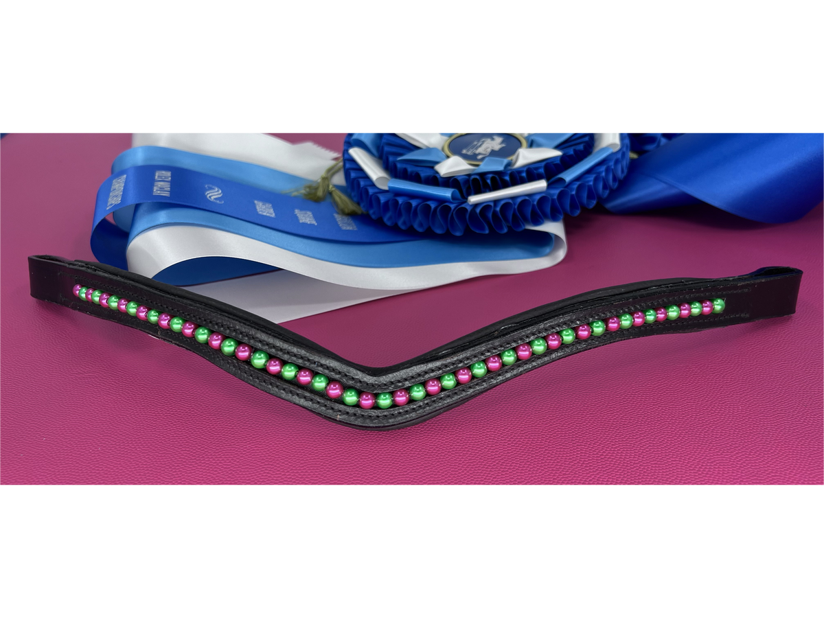Custom Browband : Watermelon Breeze