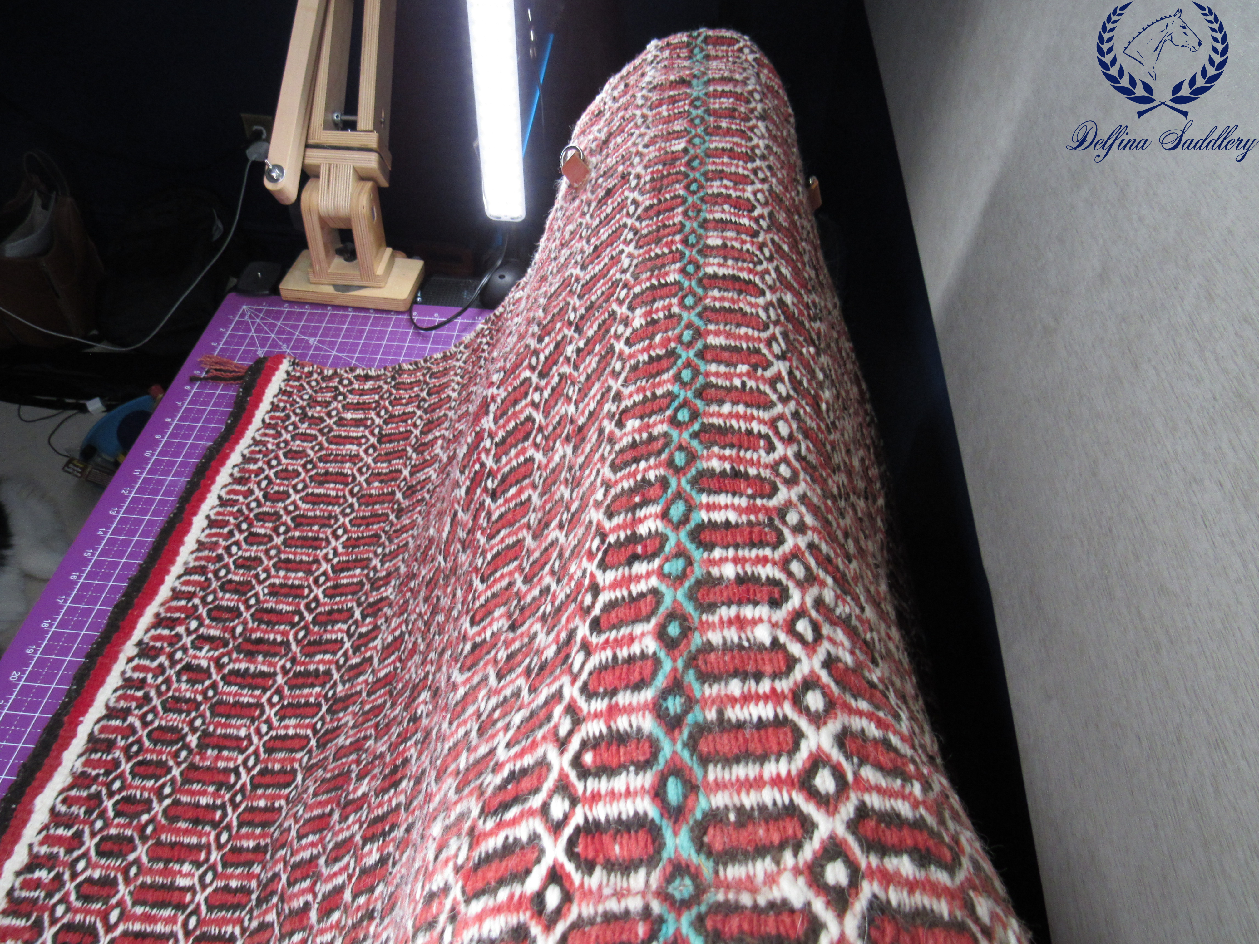 100% Genuine Navajo Saddle Blanket Pad Woven by Navajo Artist Virginia Bia