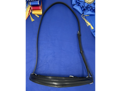 Raised Padded Crank Noseband, Black, French