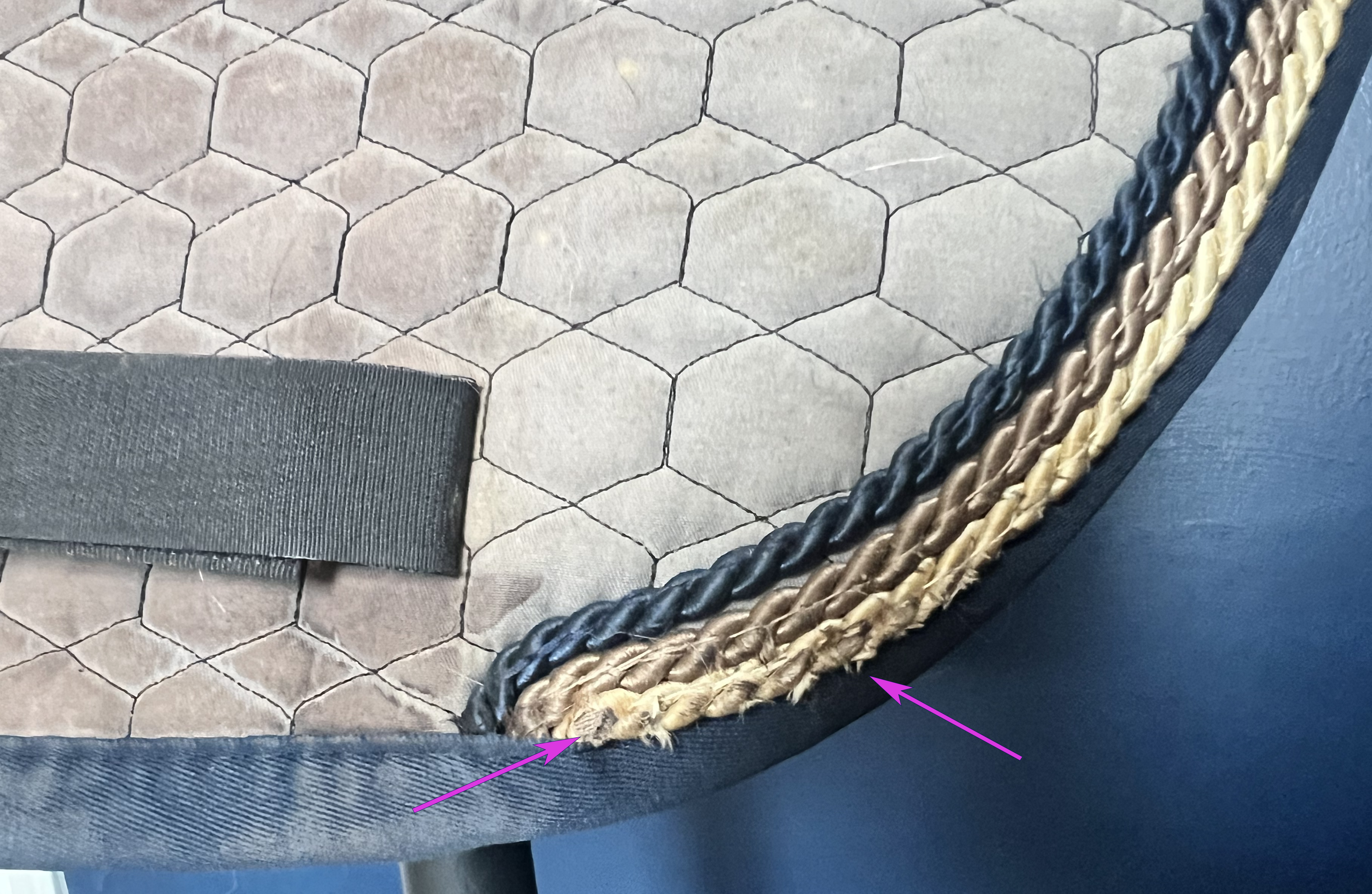 Custom Mattes Platinum EuroFit Dressage Pad - Grey, Blue & Gold