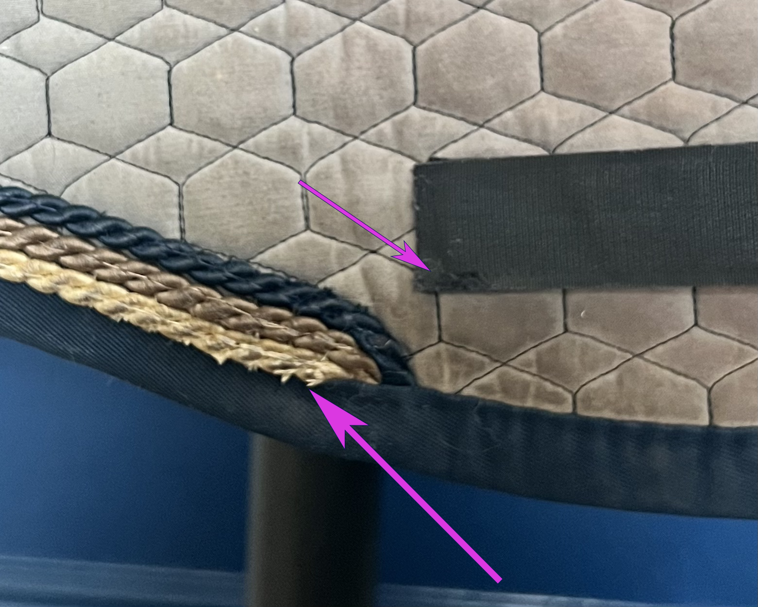 Custom Mattes Platinum EuroFit Dressage Pad - Grey, Blue & Gold