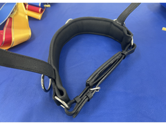 Delfina 3-Ring Lunge Cavessons with Empty Open Channel Browband