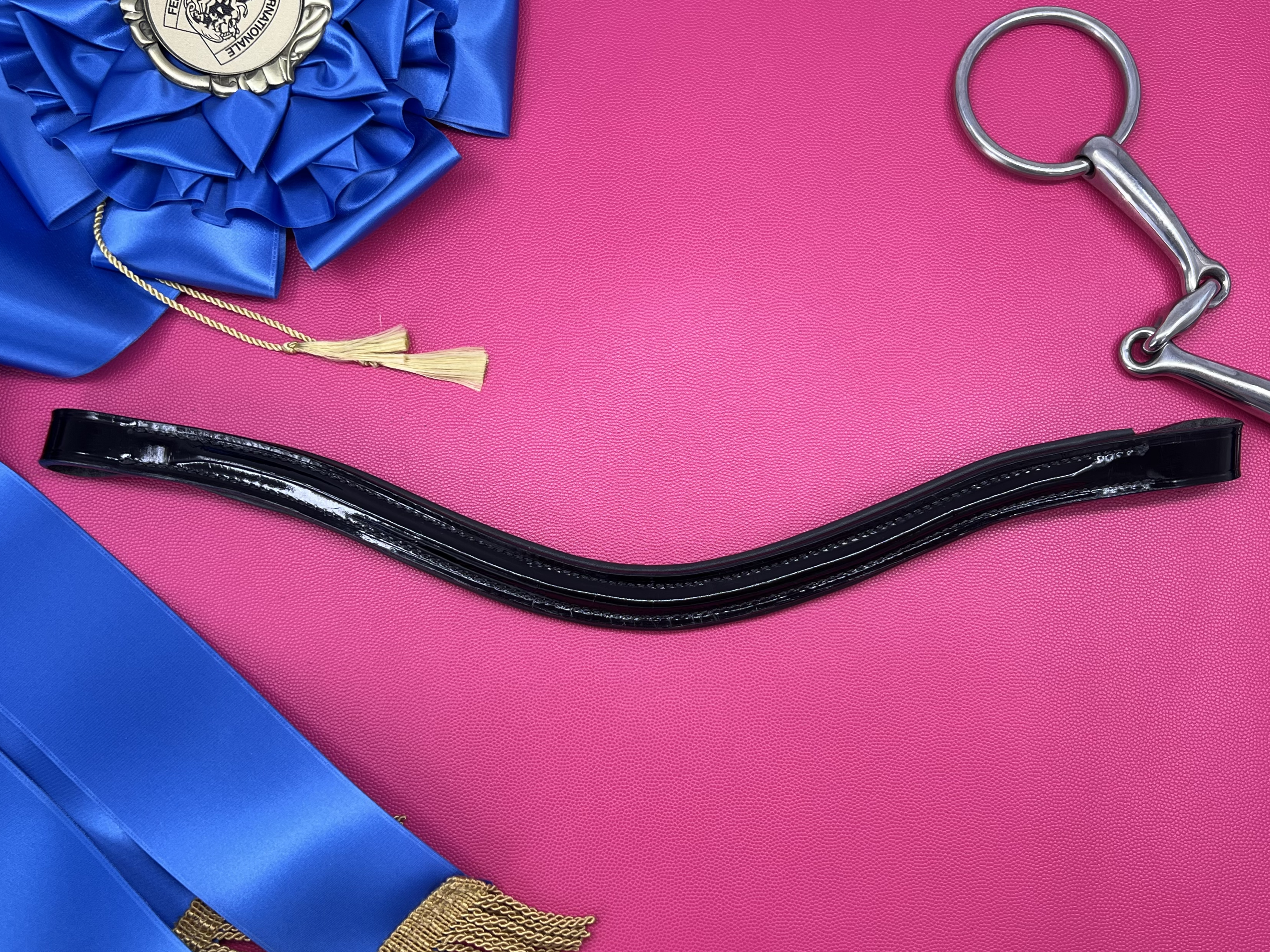 Patent Leather Browbands - All Styles - Empty Channel and Raised