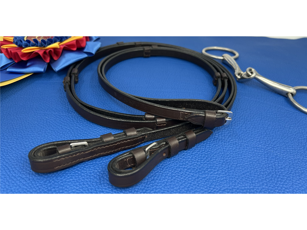 Premium Plain Dressage Reins with Stops