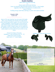 WOW Very-Slightly-Dressage (VSD) Saddle Catalog