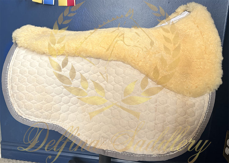 Custom Mattes Platinum EuroFit Dressage Pad - White & Gold