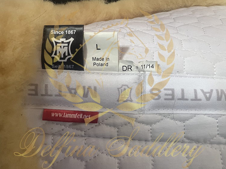 Custom Mattes Platinum EuroFit Dressage Pad - White & Gold