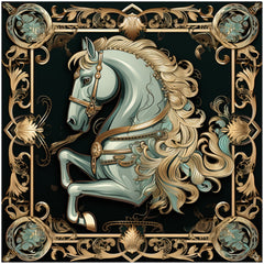 nouveau horse post card